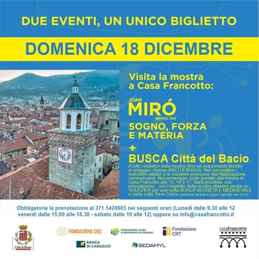 La locandina degli eventi di Busca