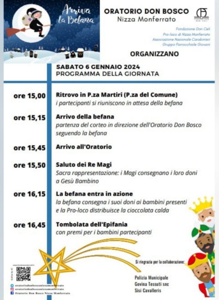 La locandina dell'evento organizzato in occasione dell'Epifania