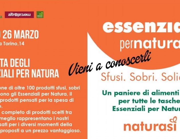La locandina dell'iniziativa &quot;Essenziali per natura&quot;