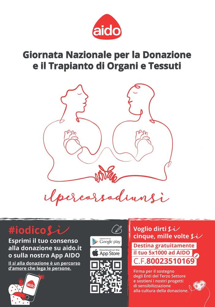 Anche l'AIDO alla Giornata nazionale della donazione e del trapianto, prevista per domenica 24 april
