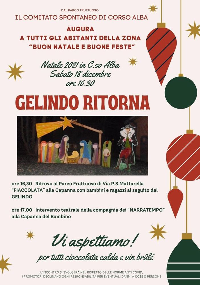 La locandina dell'appuntamento in programma sabato in corso Alba