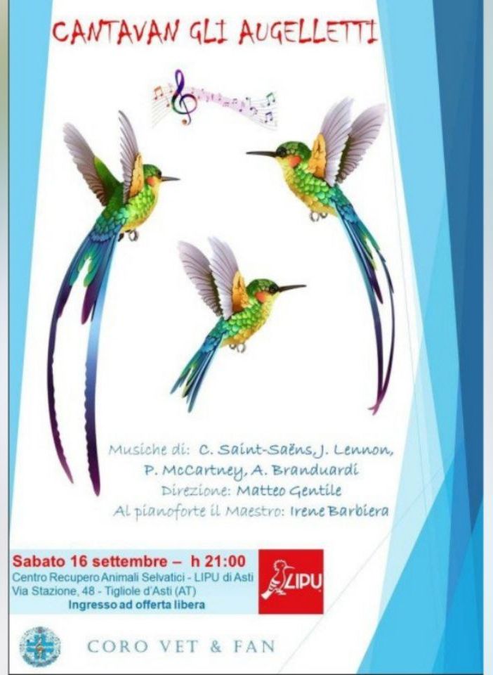 La locandina della serata musicale in programma sabato presso il Centro Lipu