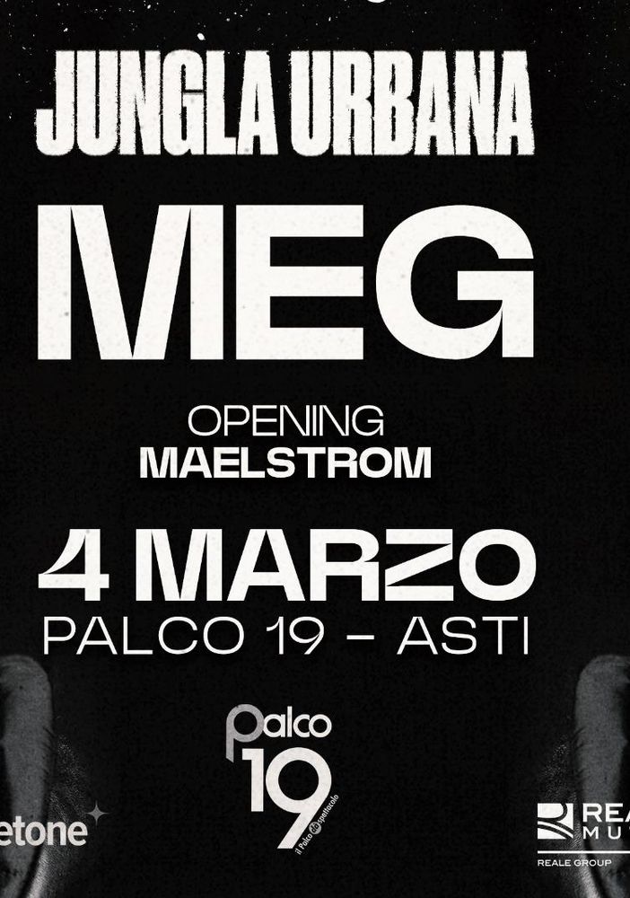 La locandina del concerto che MEG terrà al Palco 19 il prossimo 4 marzo