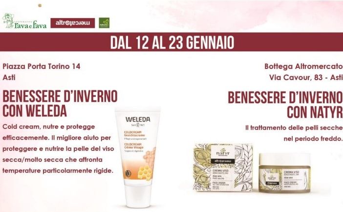 La locandina degli appuntamenti con la cosmesi bio