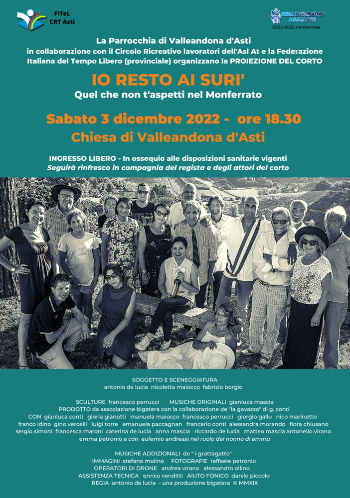 La locandina della proiezione del cortometraggio