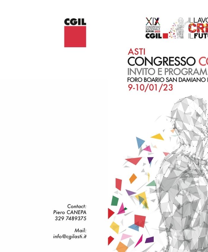 La locandina del congresso provinciale CGIL