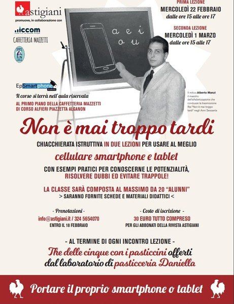 La locandina dell'iniziativa di &quot;Astigiani&quot;