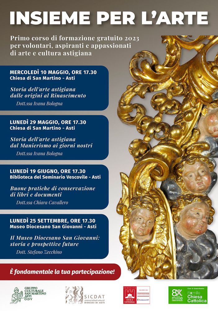 Al via &quot;Insieme per l'Arte&quot;: corso di formazione per volontari