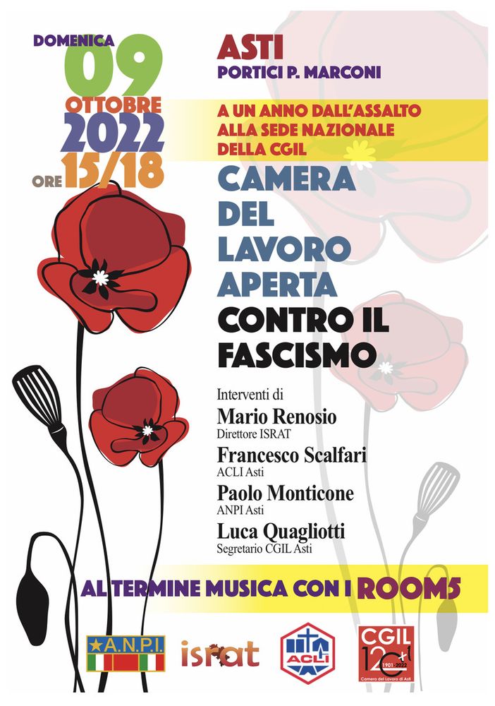 La locandina dell'iniziativa astigiana in programma domenica