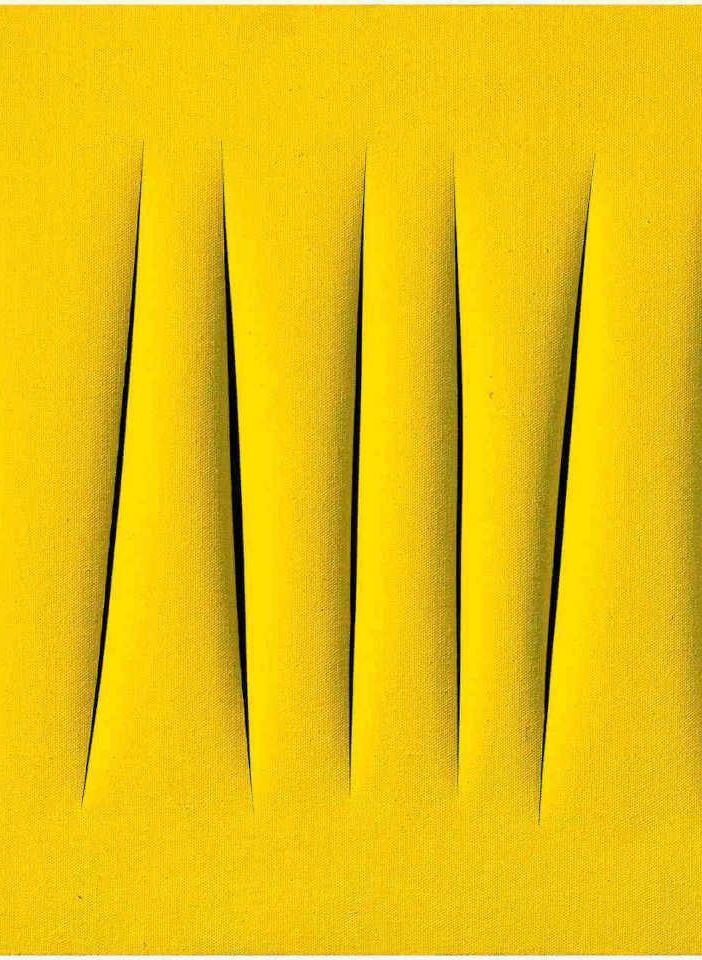 Lucio Fontana, concetto spaziale giallo