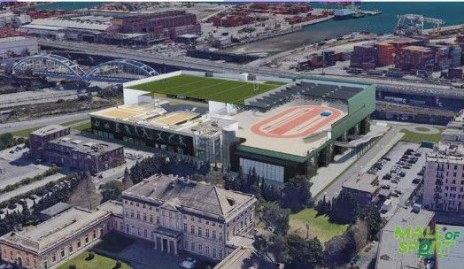 Un render del mall of sport di Genova (immagine dal sito dell'azienda costruttrice)