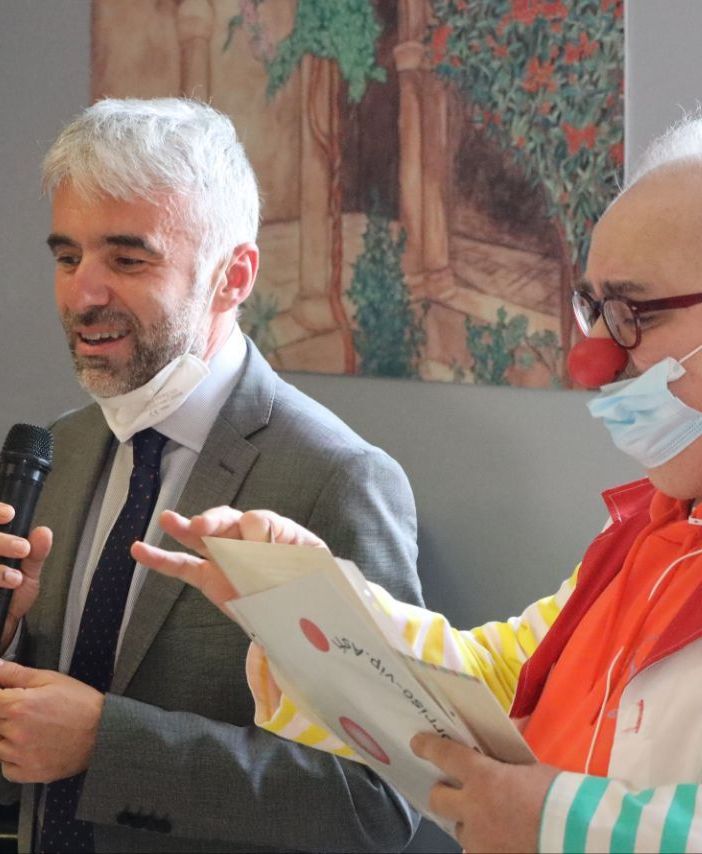 Il dottor Tucci con i clown Vip (MerfePhoto)