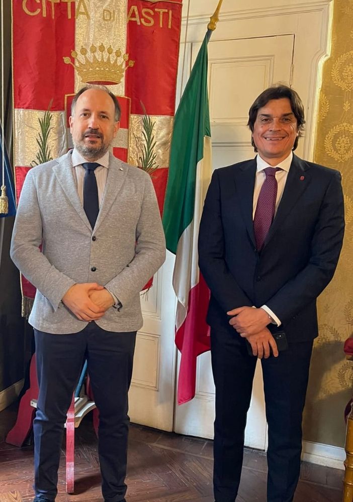 Il sindaco di Asti Maurizio Rasero e l'assessore allo Sport Mario Bovino