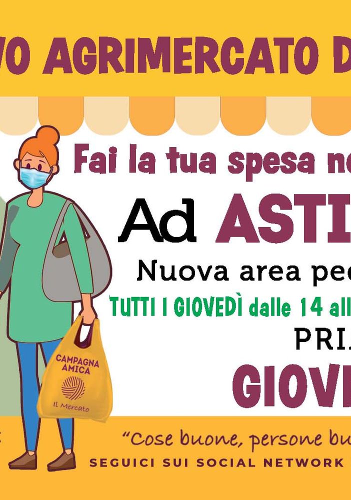 Ogni giovedì pomeriggio, l’area pedonale di piazza Alfieri ospiterà un nuovo agrimercato di Coldiretti
