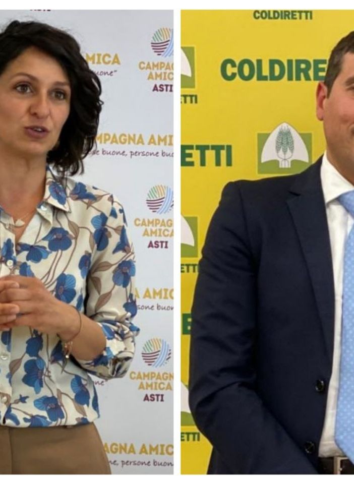 Monica Monticone e Diego Furia, rispettivamente presidente e direttore di Coldiretti Asti