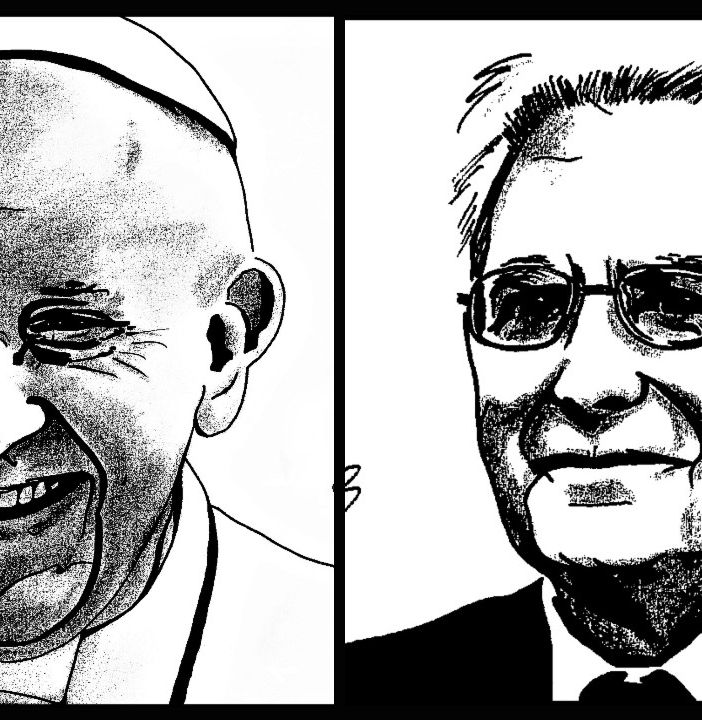 Ritratti Papa Francesco e Sergio Mattarella