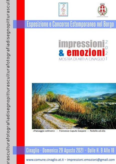 La locandina della mostra artistica in programma a Cinaglio