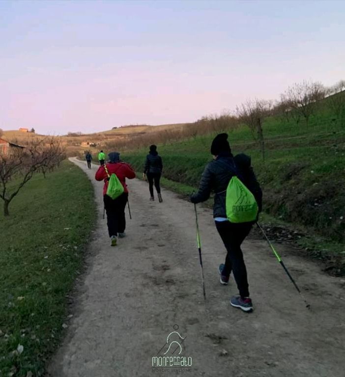 Le camminate settimanali del Monferrato Nordic Walking con allenamenti, assemblea soci e circuito a Roma