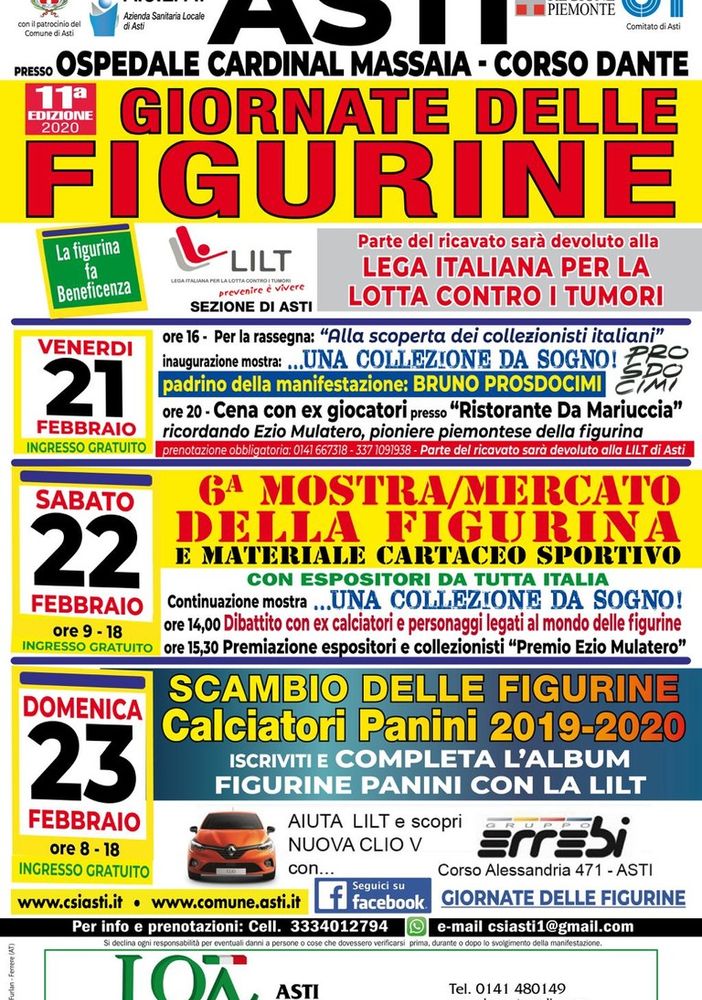 Ad Asti tornano le Giornate delle &quot;figu&quot;. Il 21, 22 e 23 febbraio all'Ospedale Cardinal Massaia