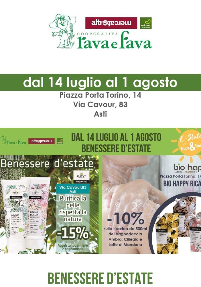 Benessere d'Estate nella Bottega di via Cavour ad Asti