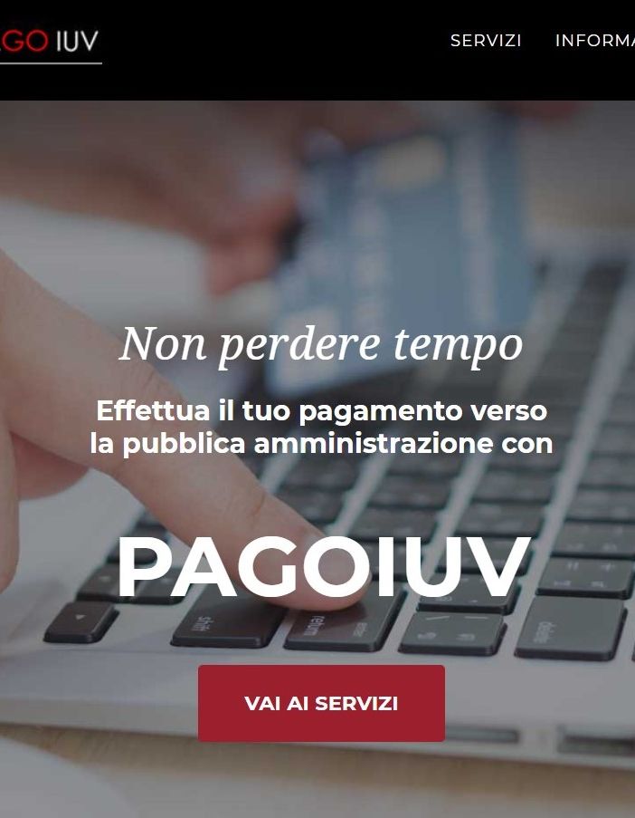 L'home page del portale