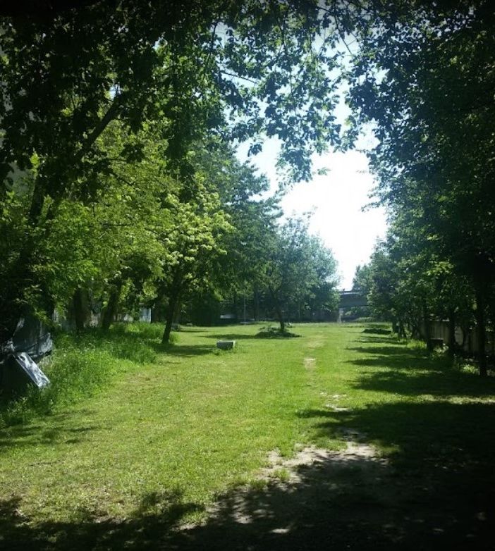 Uno scorcio del parco degli Alpini di Nizza Monferrato, area verde oggetto di riqualificazione