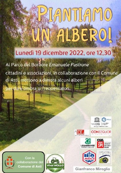 La locandina di annuncio della donazione