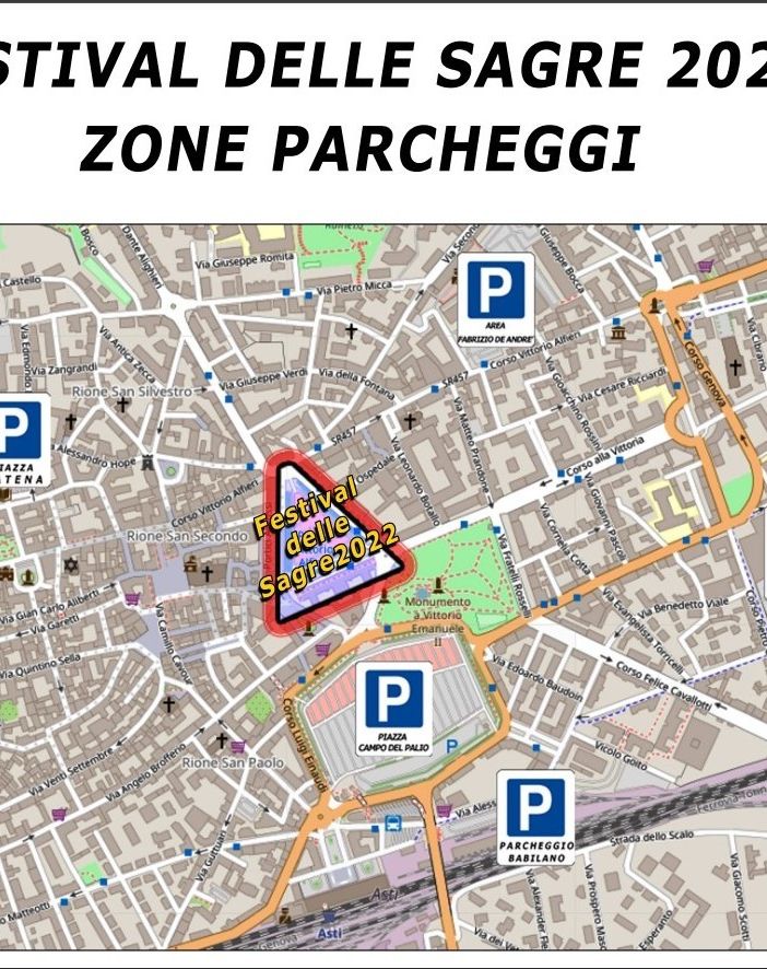 Festival delle Sagre 2022: ecco le principali aree di parcheggio utilizzabili [DOCUMENTO]