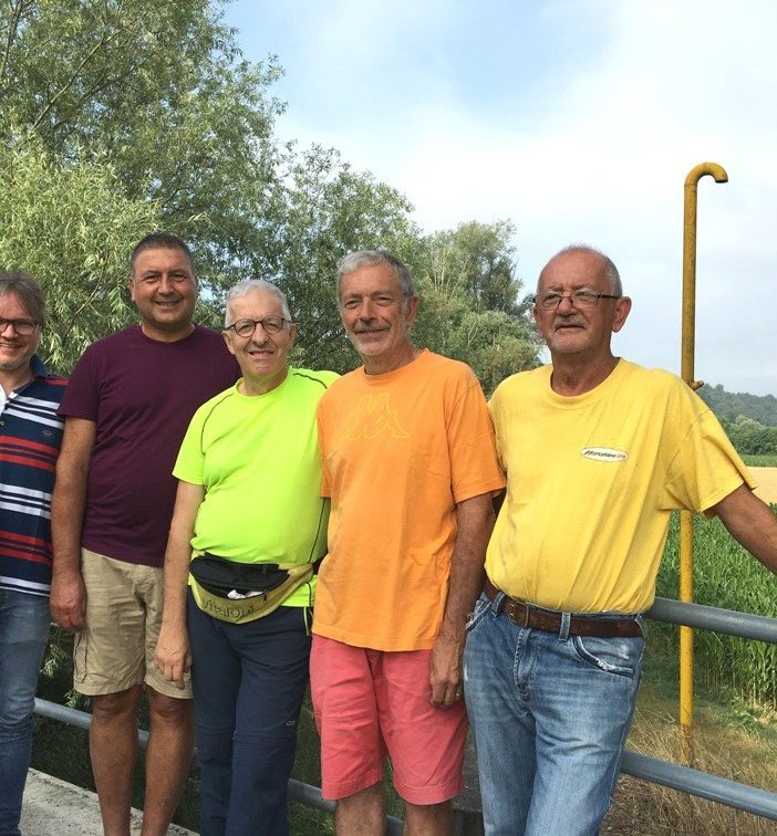 I camminatori con il sindaco Forno di Baldichieri