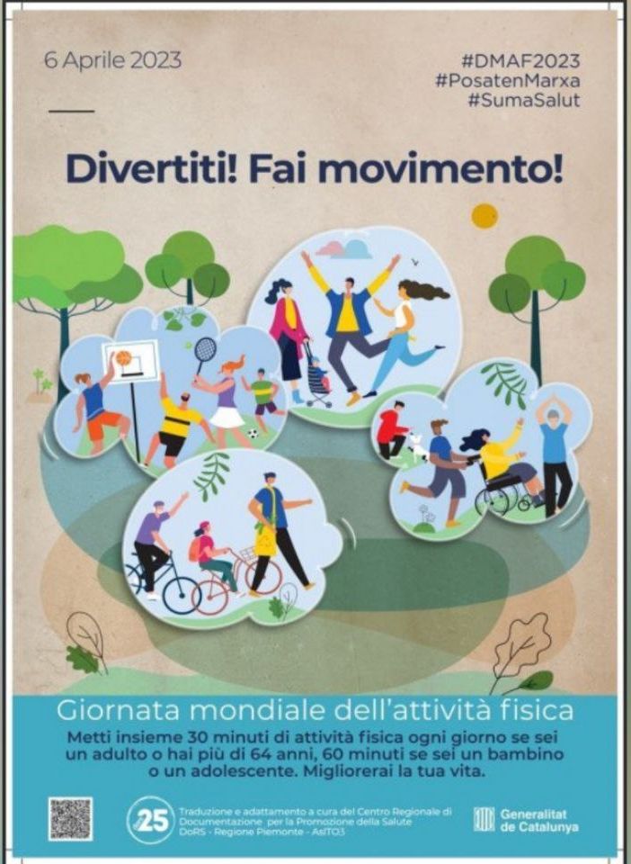 Il poster della Giornata Mondiale dell'Attività Fisica