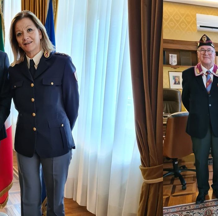 Il prefetto di Asti Ventrice incontra la polizia stradale e l'Associazione nazionale della polizia