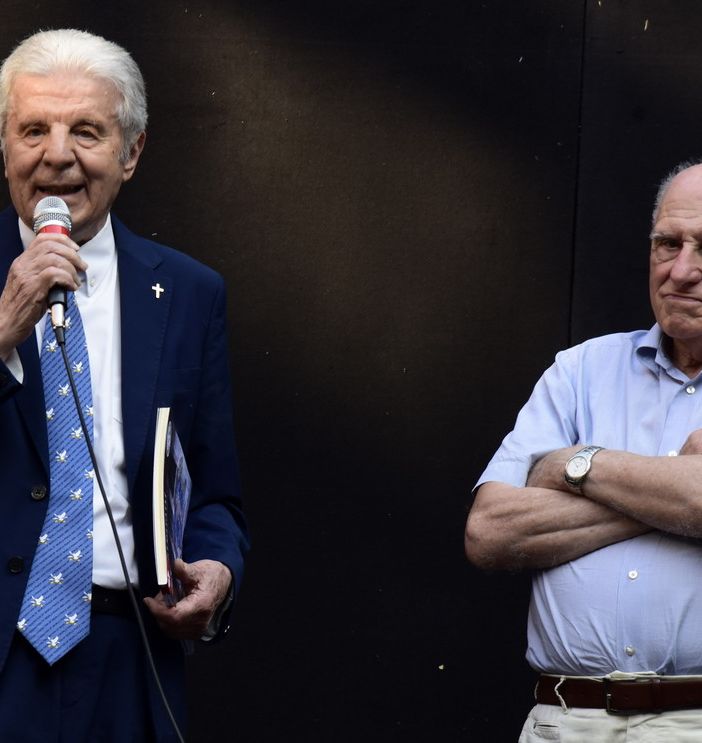 Don Berzano con Piercarlo Grimaldi