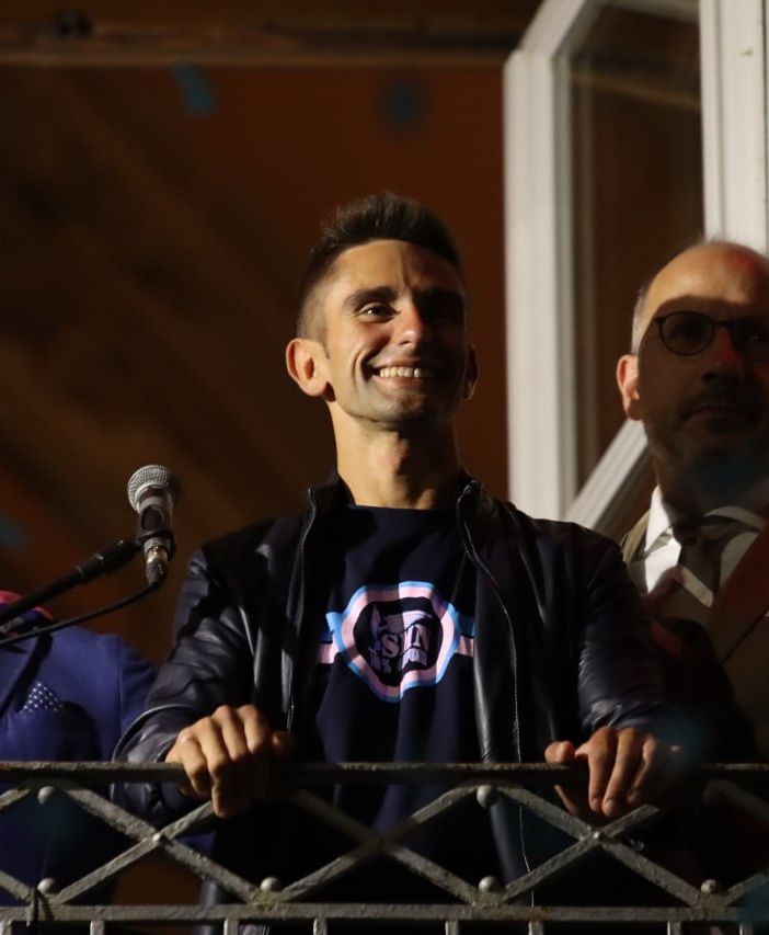 La presentazione di Federico Arri, vincitore dello scorso anno (Merphefoto)
