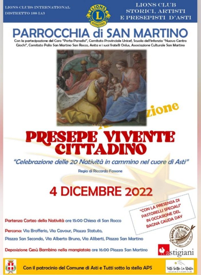 La locandina dell'edizione 2022 del Presepe vivente di San Martino