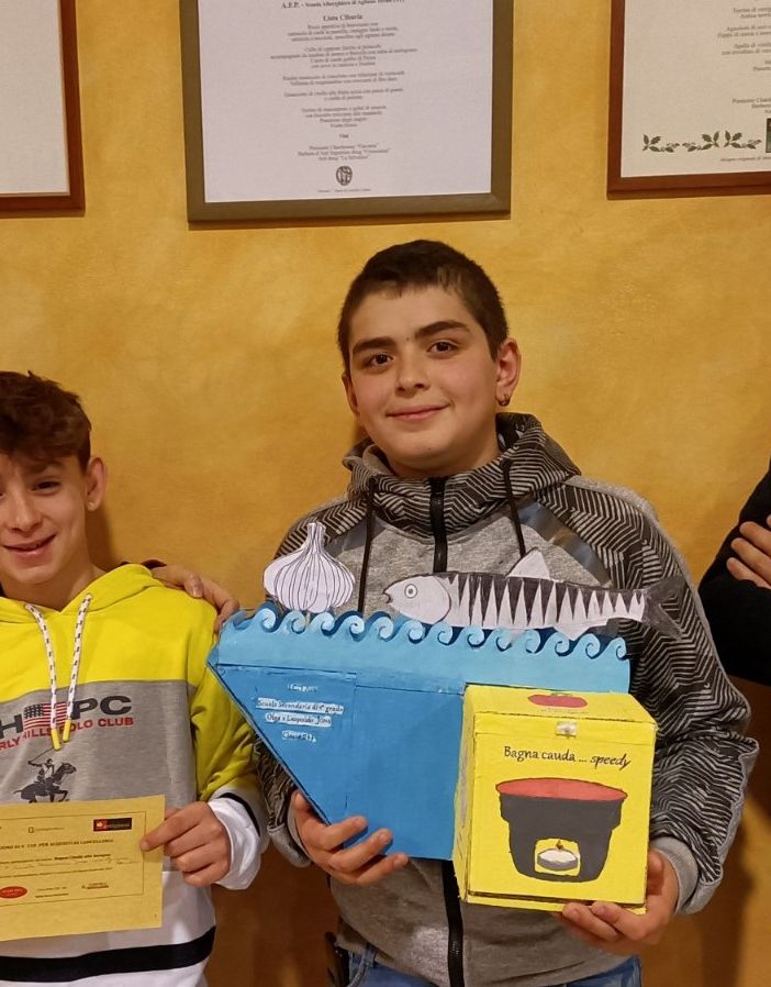 I professori Manuela Furnari e Gaspare Licandro con gli alunni Emilio Ritrovato e Kevin Lici