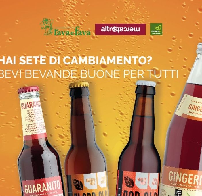 La locandina della promozione sulle bevande Altromercato