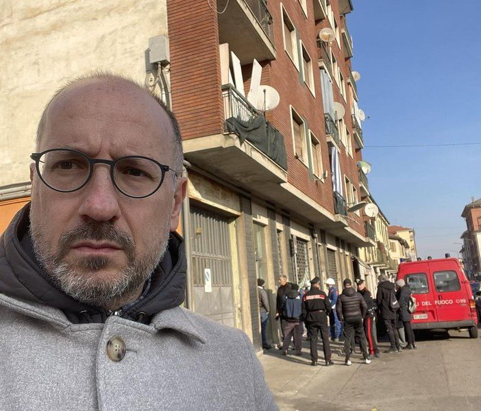 Il sindaco Rasero in corso Casale, oggi