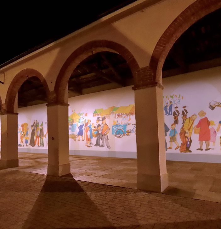 Il rendering del murale