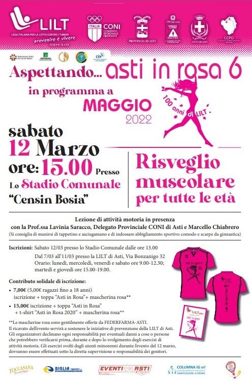 La locandina dell'appuntamento in programma sabato allo stadio comunale di Asti