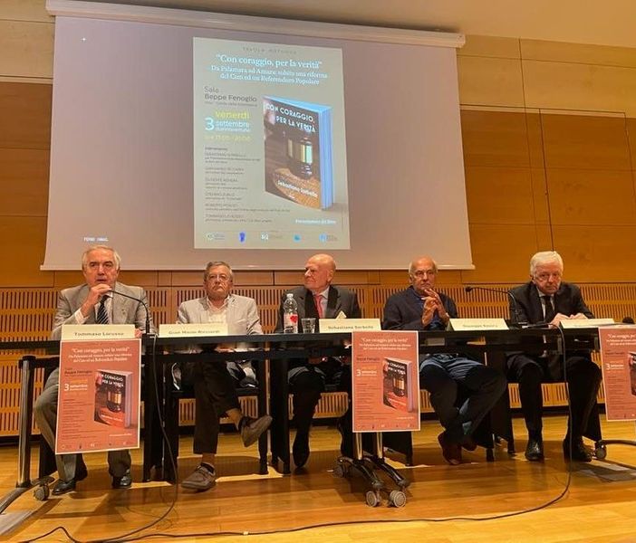 Sebastiano Sorbello durante un incontro ad Alba
