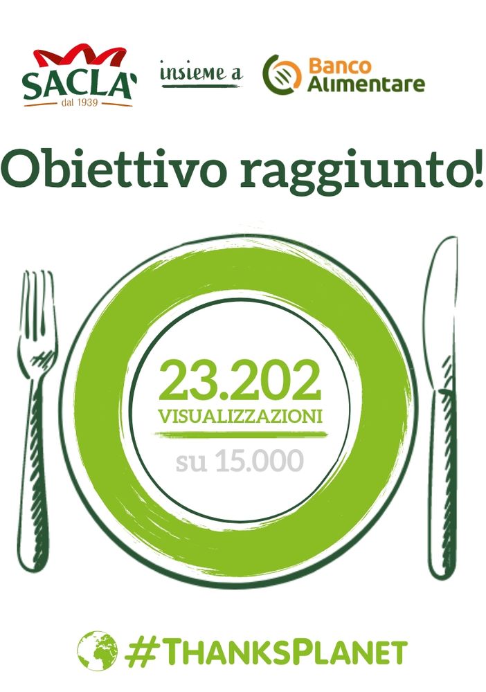Il 'contatore' del progetto sul sito Saclà