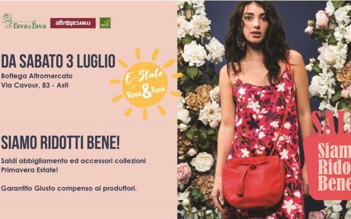Locandina saldi alla Bottega Rava e Fava