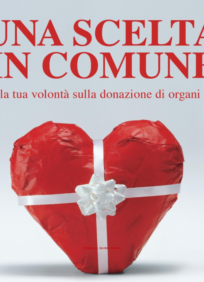&quot;Una scelta in comune&quot;. A Cocconato si potrà esprimere la propria volontà alla donazione di organi e tessuti