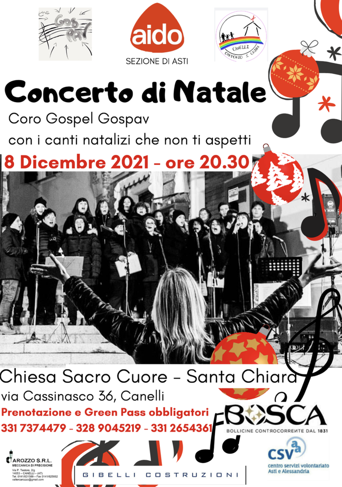 Dopo la pausa dello scorso anno, torna il concerto di Natale firmato AIDO