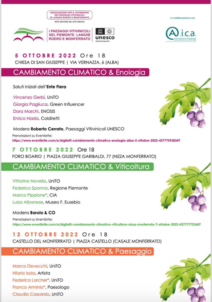 Tre convegni sul cambiamento climatico in programma a ottobre in Piemonte