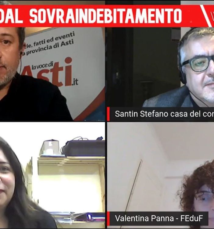 Un fermo immagine tratto dal video incontro trasmesso in diretta ieri pomeriggio