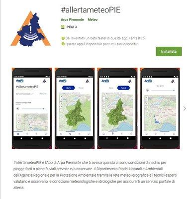 Alcune schermate dell'App