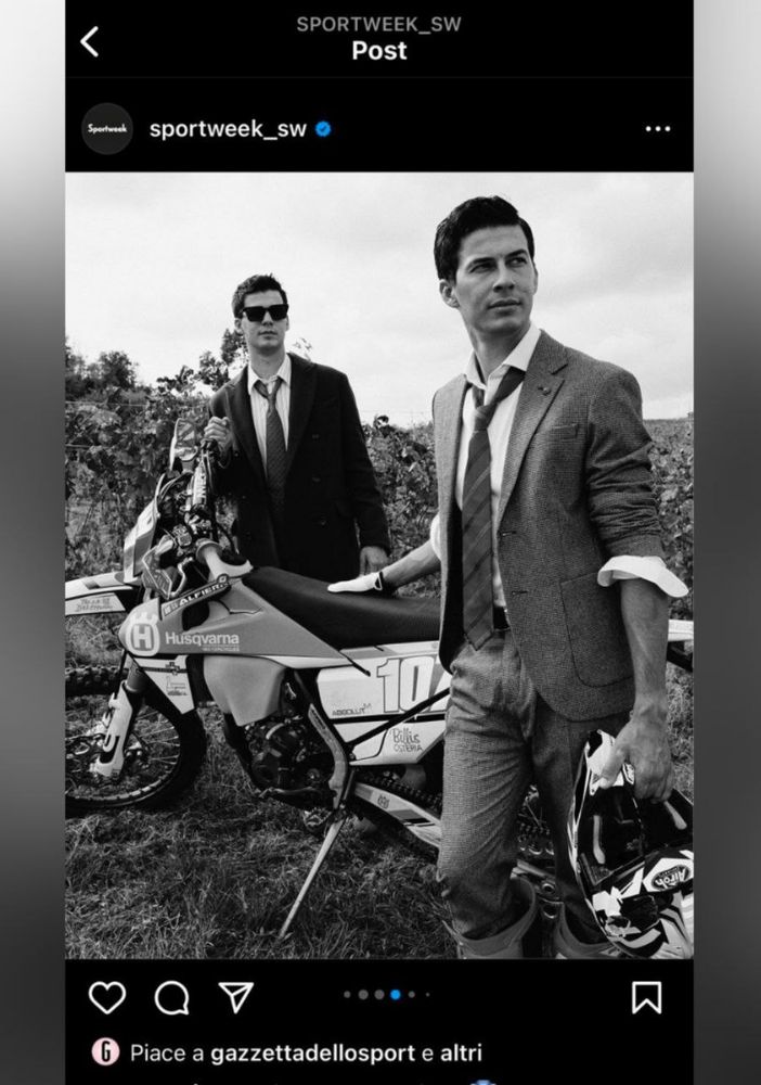 Lo screenshot della condivisione Instagram da parte di &quot;SportWeek&quot;.