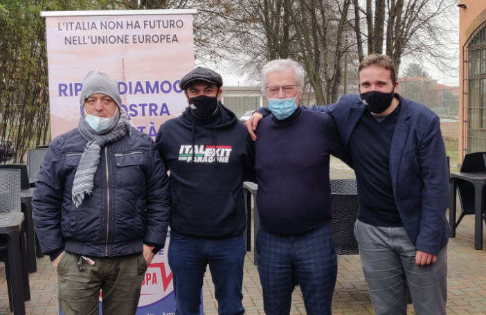Gazebo di Italexit con Paragone e 'astigiano Quaglia