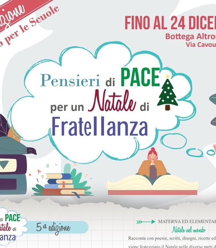 Quinta edizione per il concorso “Pensieri di PACE per un Natale di Fratellanza”
